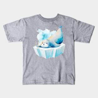 Seel Cute Watercolor Kids T-Shirt